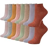 JOYNÉE 8/16 Pairs Womens Ankle Socks Lightweight Breathable Low Cut Casual Socks,Sock Size:9-11