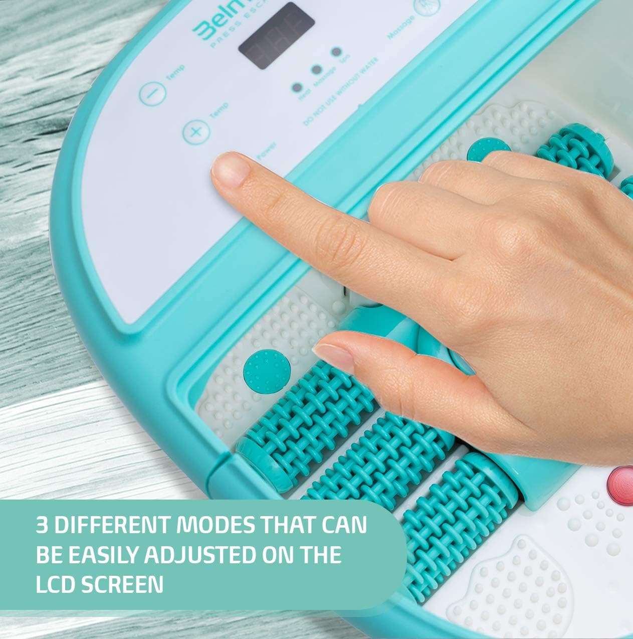 Foot Spa Bath Massager with Heat Feet Soaking Tub Features 6 Shiatsu Massage Rollers, Rotting