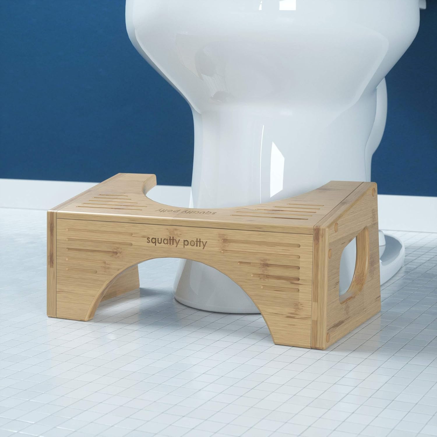 Squatty Potty The Original Toilet Stool - Bamboo Flip, 7" & 9" Height, Two Sizes-in-One: Health & Personal Care