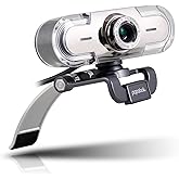 papalook PA452 Full HD 1080P Webcam with Microphone, Plug and Play USB Web Camera 65° View Angle for PC Computer Laptop Video Calling Online Class YouTube Zoom Meeting Teams, Compatible with Windows