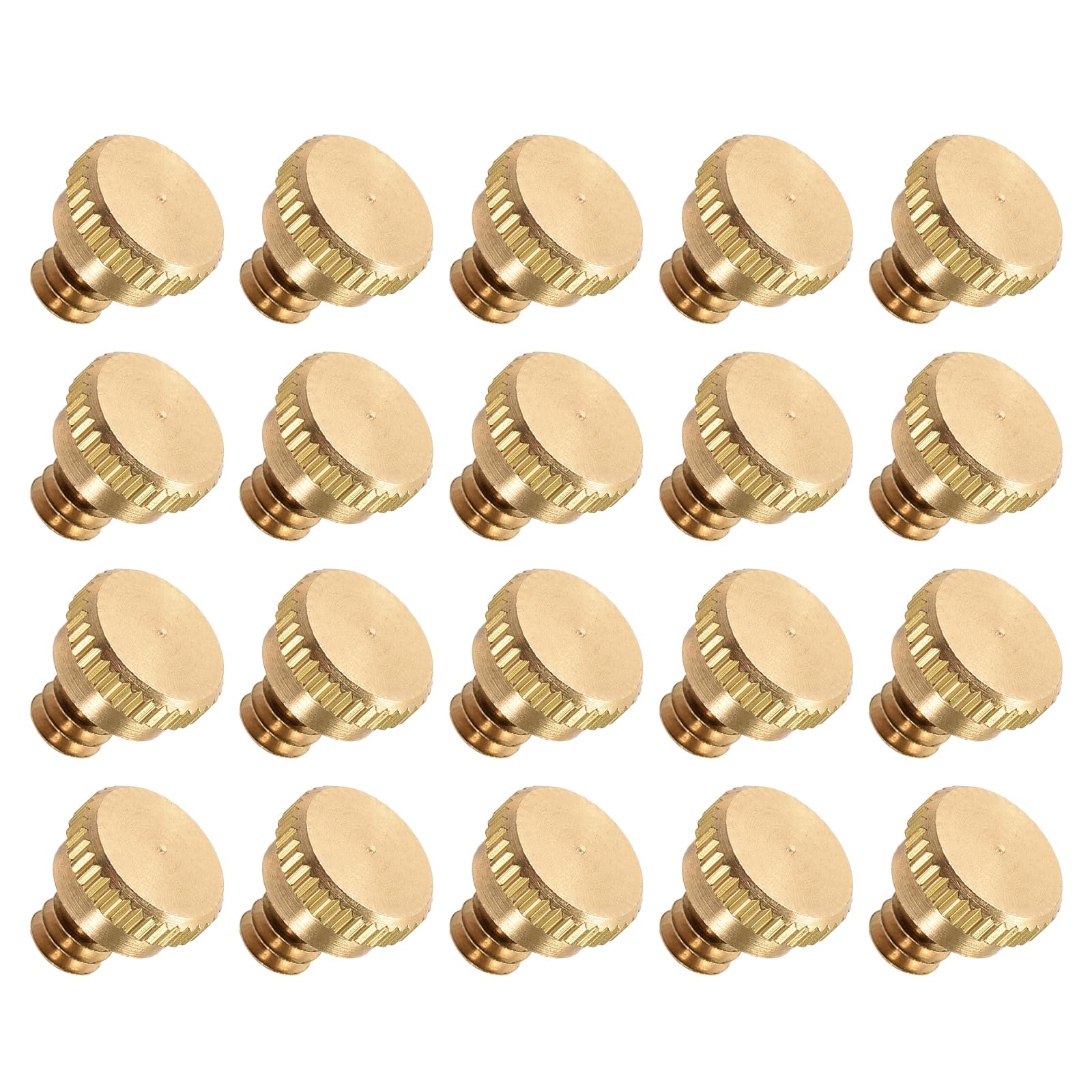 METALLIXITY Brass Misting Nozzle Plug (9mm/0.35") 20Pcs, Brass UNC10-24 Low Pressure Water Misting Nozzle - for Home Garden Outdoor Cooling, Gold