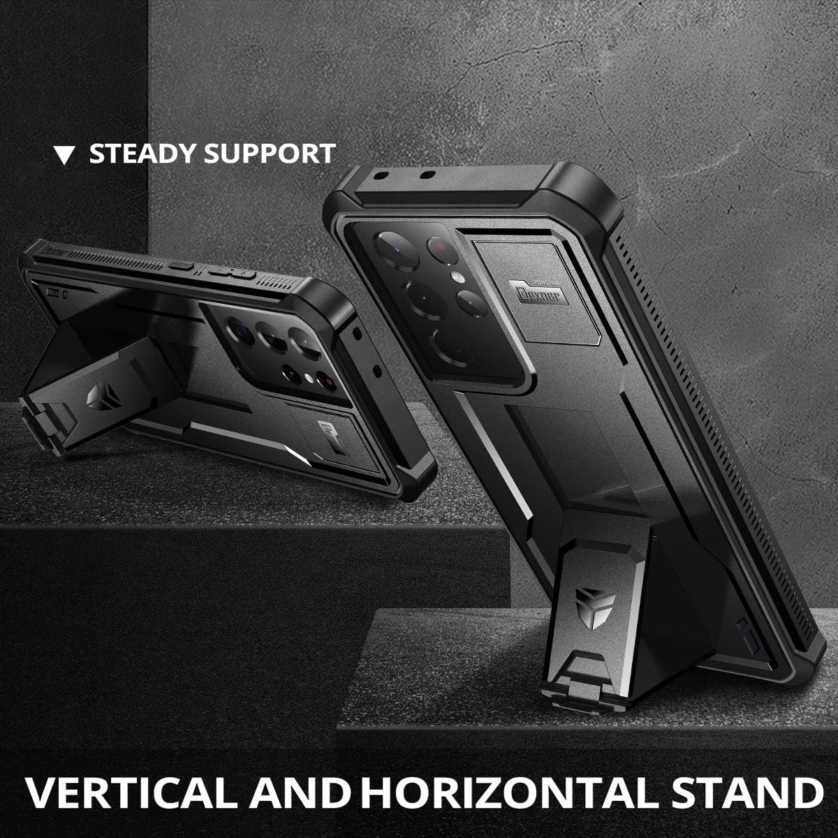Dexnor Case for Samsung Galaxy S21 Ultra 5G 6.8 Inch with Built-in Screen Protector Military Grade Armour Heavy Duty 360 Full Body Shockproof Bumper Protection Cover with Stand - Image 5