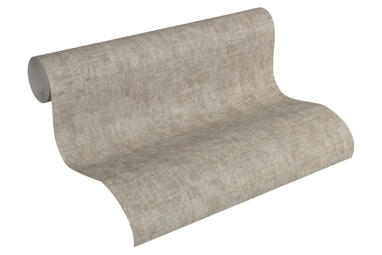 A.S. Création Plain Wallpaper Cuba Non-Woven 10.05 m x 0.53 m Grey Made in Germany 322616 32261-6