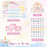 WERNNSAI Unicorn Potty Training Chart for Girls Toddler Kids Reward Stickers view 2