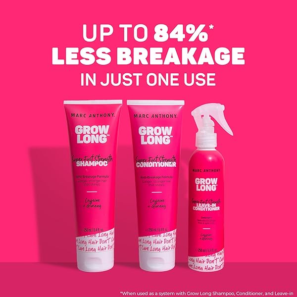 MARC ANTHONY SHAMPOO AND CONDITIONER SET, GROW LONG BIOTIN – ANTI-FRIZZ DEEP CONDITIONER FOR SPLIT ENDS & BREAKAGE – VITAMIN E, CAFFEINE & GINSENG FOR CURLY, DRY & DAMAGED HAIR