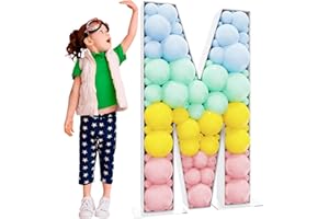 ASEE'M Asee’m Mosaic Letters 4FT Large Marquee Letters Frame Letter M Pre-Cut Foam Board Decorations for Party Baby Shower Birthday Wedding