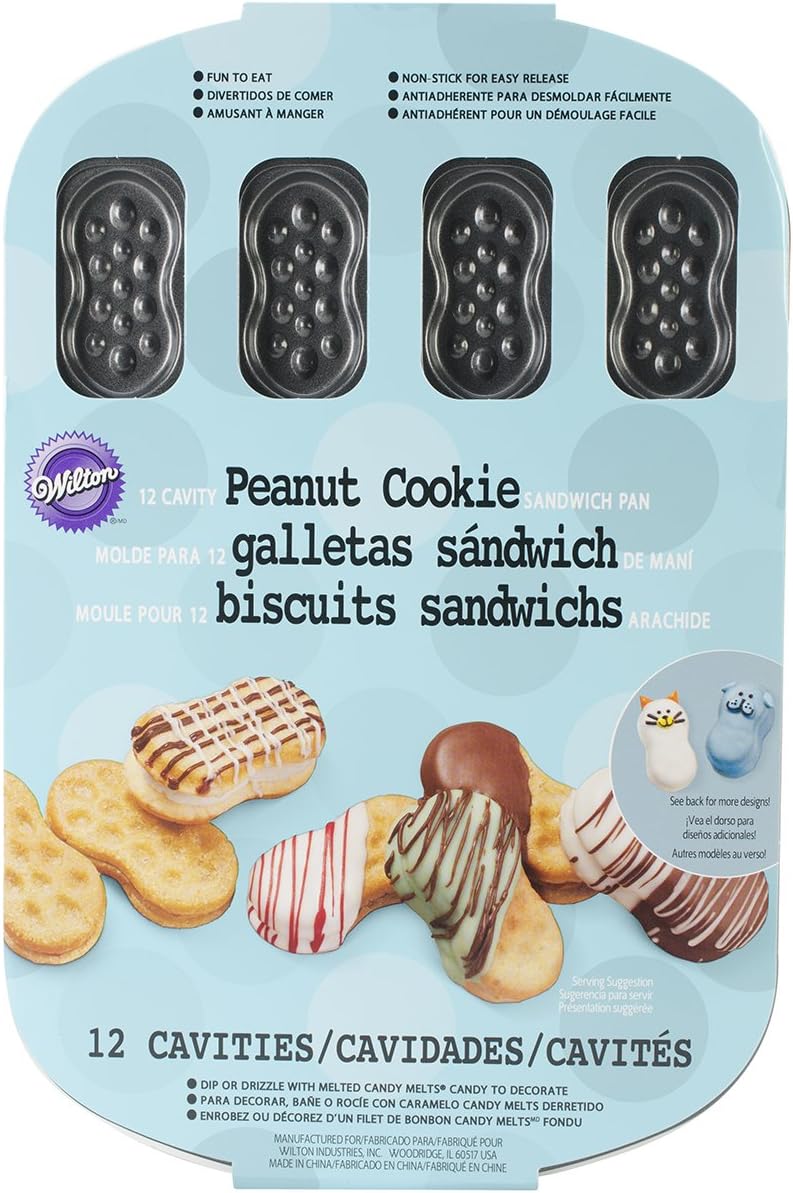 Wilton 12 Cavity Cookie Peanut Shaped Pan