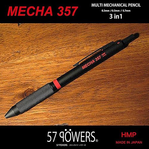 HMP 57 POWERS MECHA 357 Multi Mechanical Pencil Metal 3 in 1 0.3mm