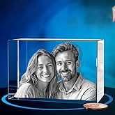ArtPix 3D Crystal Photo, Personalized Gifts for Women, Wife, Her, Him, Men, Husband, Grandma, Great Customized Gift With Your Own Photo, Custom Glass 3D Laser Etched Picture Wedding