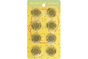 AEDNX 8 Pieces Cell Phone Quantum Shield Protection Blocker Stickers,Neutralize Stickers for All Phones Tablets Laptops Computer WiFi All Devices Flower of Life-Gold 1122
