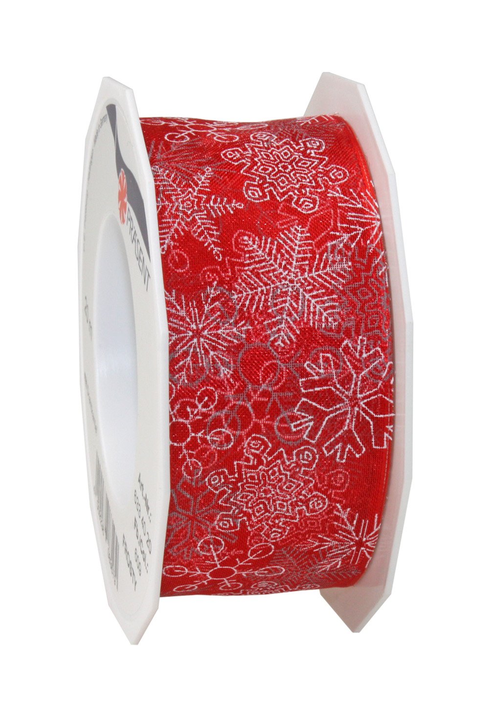 C.E. Pattberg Präsent - Frosty Wired Ribbon red 40 mm width, 20 m length — image 1