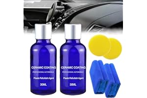 Birunwer Plastic Parts Refurbish Agent, 2024 New Plastic Parts Refurbish Plastic Parts Crystal Coating, Plastic Coating Trim Restore for Car Plastic Parts(2Pcs)