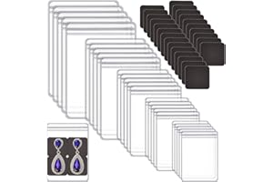 Sureio 200 Pcs Anti Tarnish Strips with Clear Plastic Jewelry Bags Sets, 100 Assorted Size Transparent Jewelry Storage Bags and 100 Anti Tarnish Strips for Packaging Rings Earrings