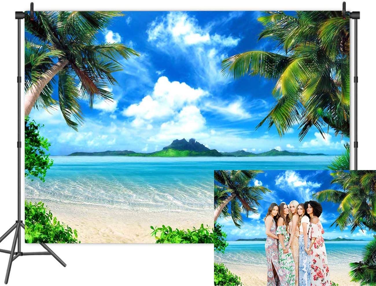 Fanghui 7x5ft Beach Photography Backdrops Ocean Photo Booth Wedding Party Decoration Supplies Background Studio Props Vinyl
