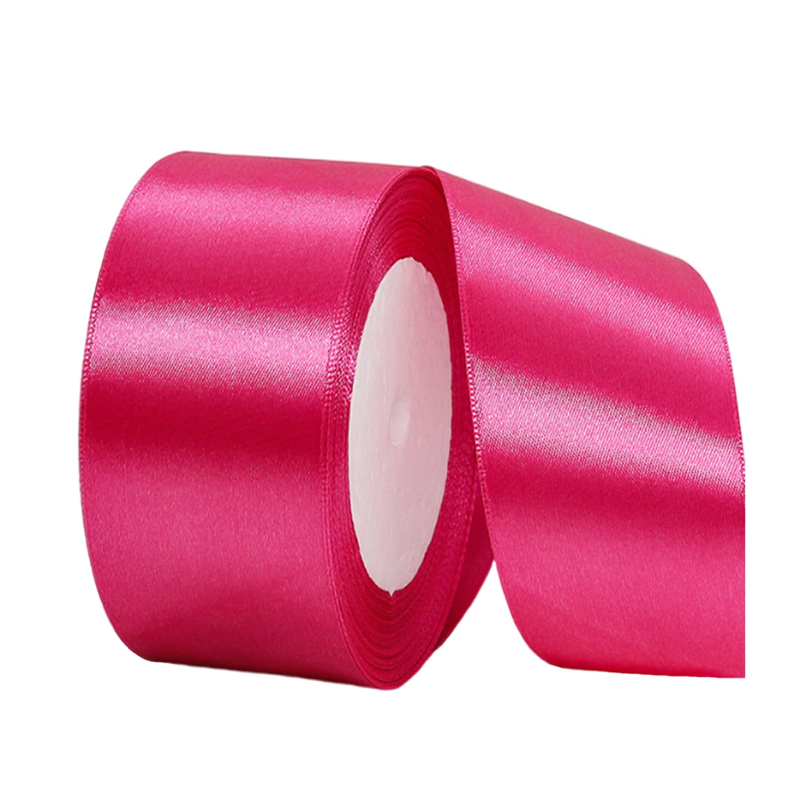 Wide Hot Pink Ribbon 40mm Satin Ribbons for Gift Wrapping,22m 1.5Inch Silk Thick Wrapping Ribbon Rose for Crafting,Christmas,Wedding Car,Hair Bows,Bouquets,Party,Cake Decorations