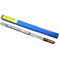 Laboratory Hydrometer - Specific Gravity, Heavy Liquids, Range 1.000 to 1.500 x 0.010 - Includes Protective Case - Eisco…