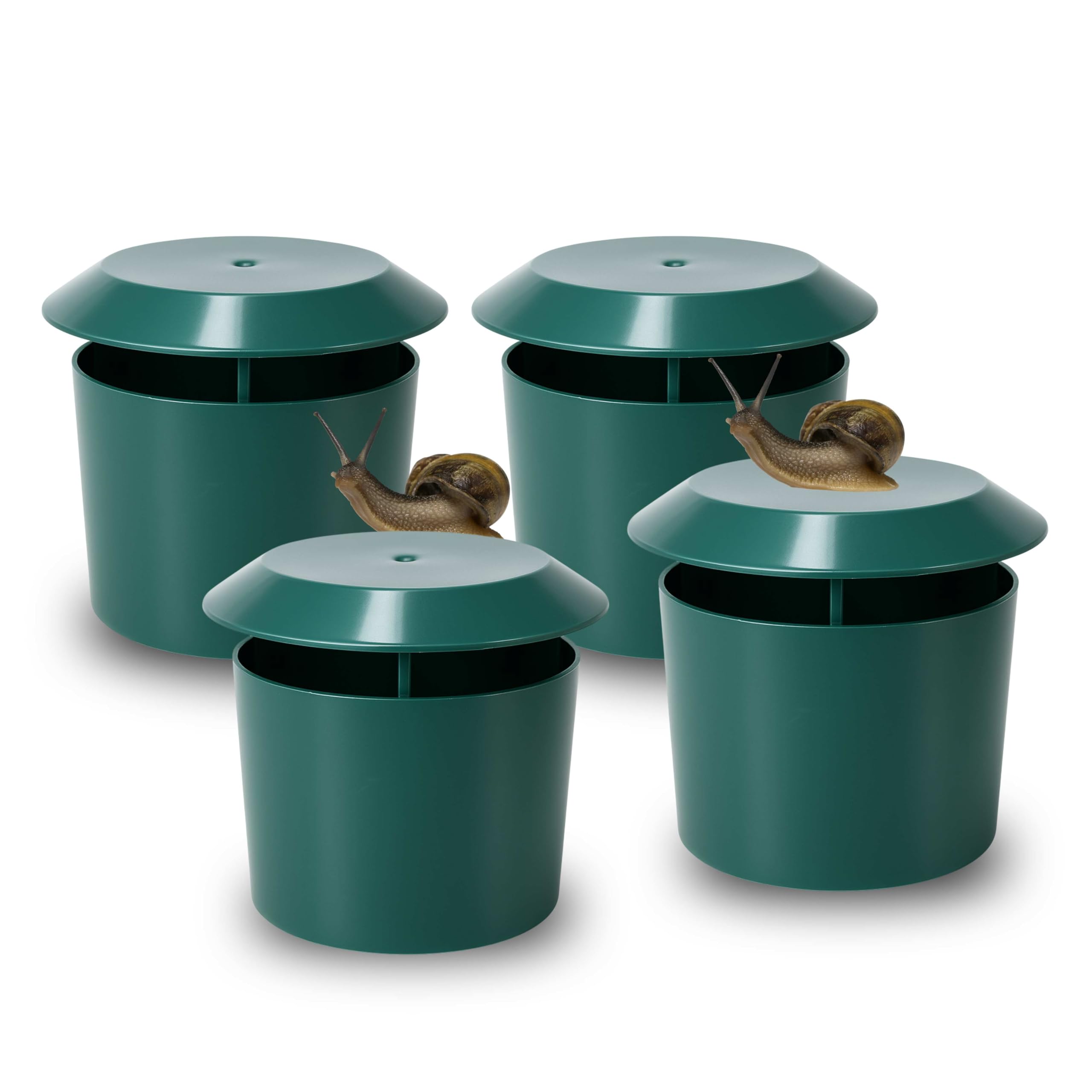 ADEPTNA ECO FRIENDLY NON-TOXIC PLASTIC SLUG AND SNAIL TRAP – NO POISONS OR CHEMICALS – DOES NOT HARM VEGETABLE OR FLOWERS (4 PACK)