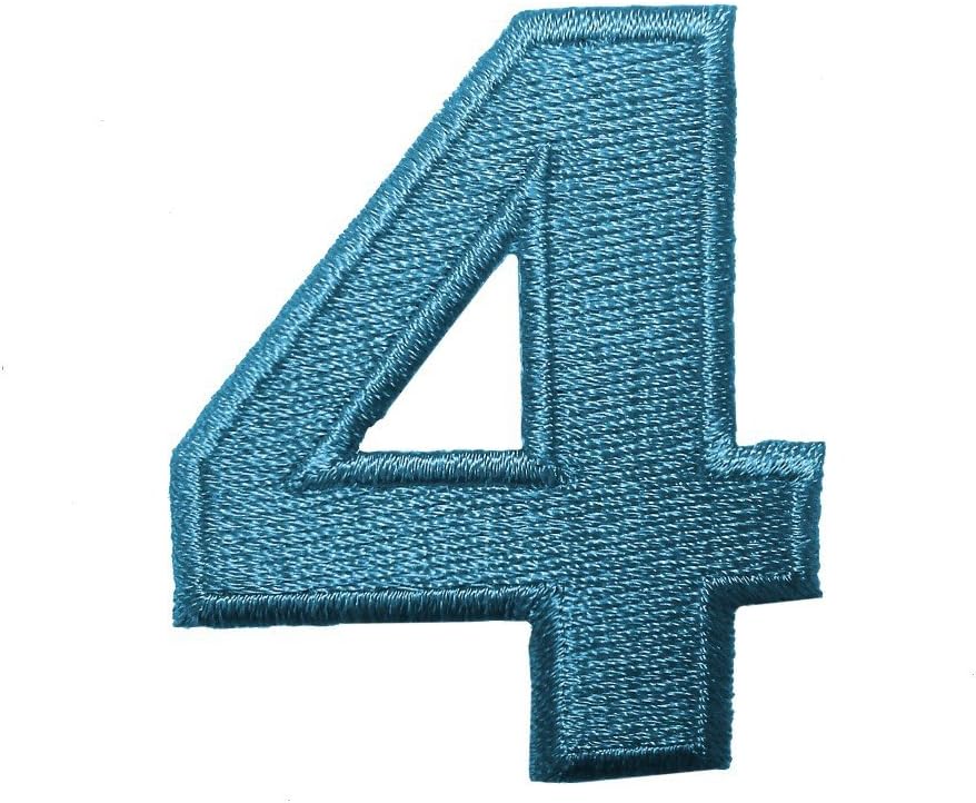 Zahl/Ziffer:Zahl 1-4.9x3.3cm Aufnäher/Aufbügler Alle Zahlen einzeln