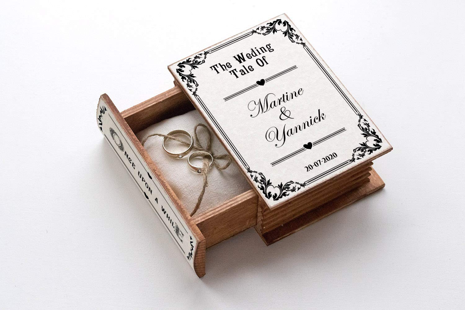 Wedding ring box, Rustic ring box, Ring bearer box, Wedding