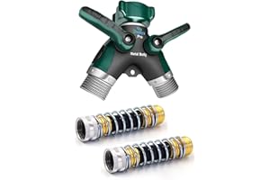 2WAYZ Garden Hose Splitter, Hose y Splitter, 2 Way Hose Splitter, Faucet Splitter for Garden Hose, Hose Bib, Hose Splitter 2 Way Heavy Duty - All Metal Two Kink Free Hose Savers