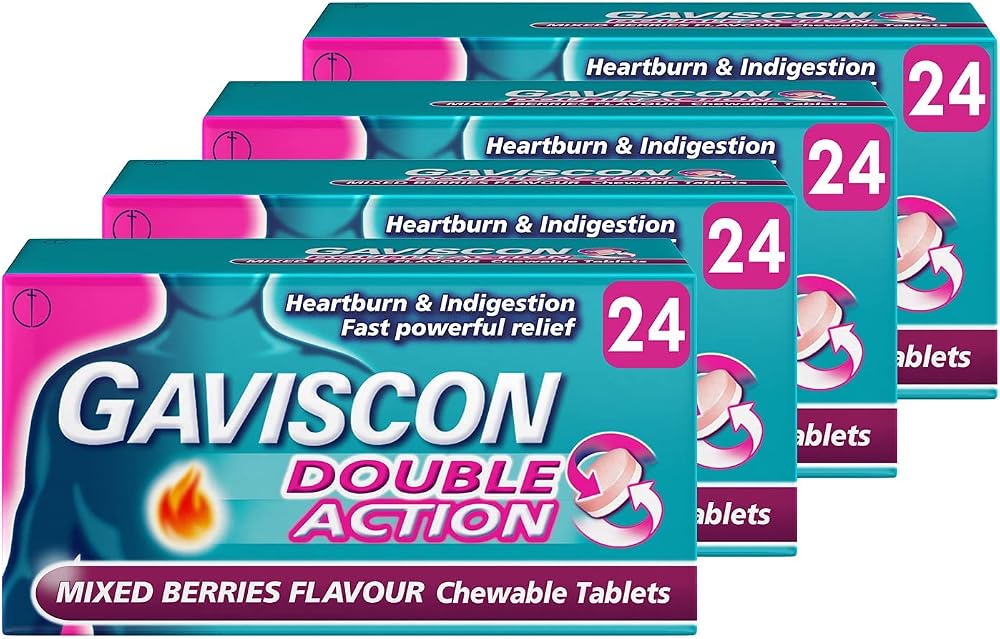 Gaviscon Double Action Mixed Berries 4-Pack Chewable Tablets