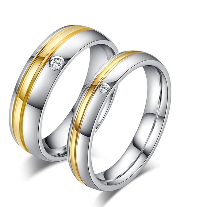 Blisfille Ehering Individuell Silber Ringe Vintage Herren Damen Schwarz Rose Gold Liebespitze Herz Love You Gravur Gewölbt Ho