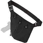 SHOATTAKEEN Tactical Concealed Carry Crossbody Sling Bag, Anti-thief CCW EDC Carry Bag