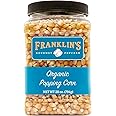 Franklin’s Gourmet Popcorn Certified USDA Organic Unpopped Popcorn Kernels, 28oz. Tub