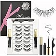 Magnetic Eyelashes with Eyeliner Kit 7 Pairs, 3D Wispy Lashes Natural Look, 7 Styles Fluffy False Eyelashes Pack, by TMIELYBS