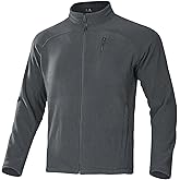 FREE SOLDIER Men's Tactical Long Sleeve Fleece Jacket Full Zip Up Coat Lightweight Fleece Jacket With Pockets