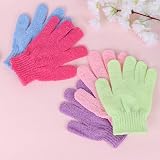 minkissy 30Pcs Five Finger Shower Gloves Exfoliator Bath Scrub Towel Body Back view 6