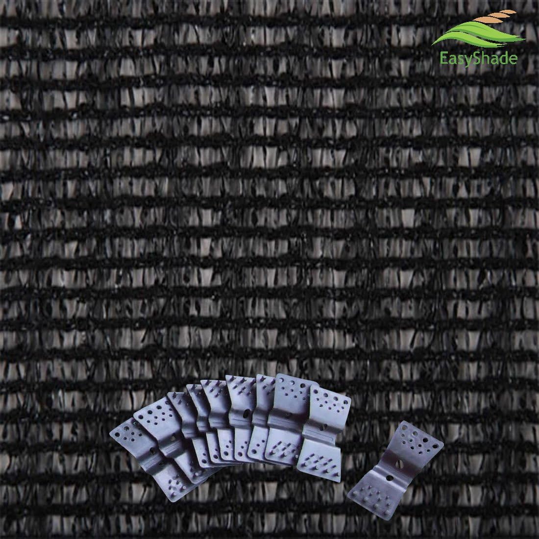 Easyshade 60% Black Bulk Shade Cloth Uv Resistant 20ft X 20ft Clips Free