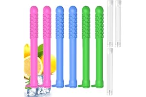 6PCS Chewable Breather Sticks,Portable Chewable Breather Sticks with Essential Oils,Fresh Breath Oral Relaxation Stick with 1