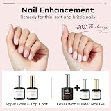 Modelones Nude Pink Builder Gel with Base and Top Coat Set 3Pcs view 5