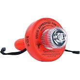 Sirius Signal C-1003 SOS LED Distress Signal - USCG Approved | Electronic Boat Flare Replacement, Bright White Light, Includes Daytime Flag &amp; Whistle