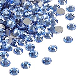 beadsland Flat Back Crystal Rhinestones Round Gems