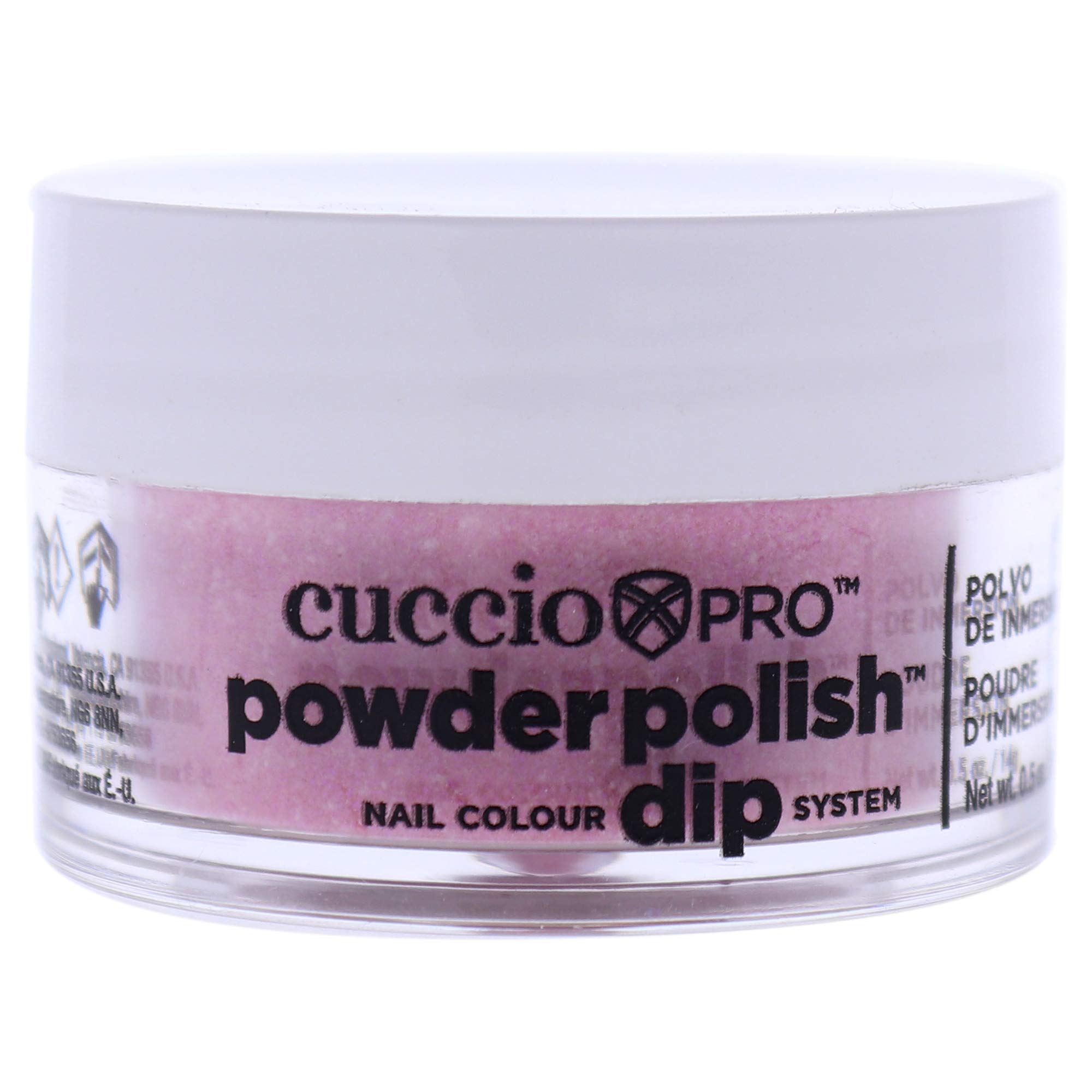 Cuccio - Pro Powder Polish Nail Colour Dip System - Baby Pink Glitter - for Women - Nail Powder - 0.5 oz
