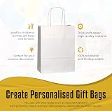 Thepaperbagstore 10 White Small Paper Party Bags With Handles 18x22x8cm view 3