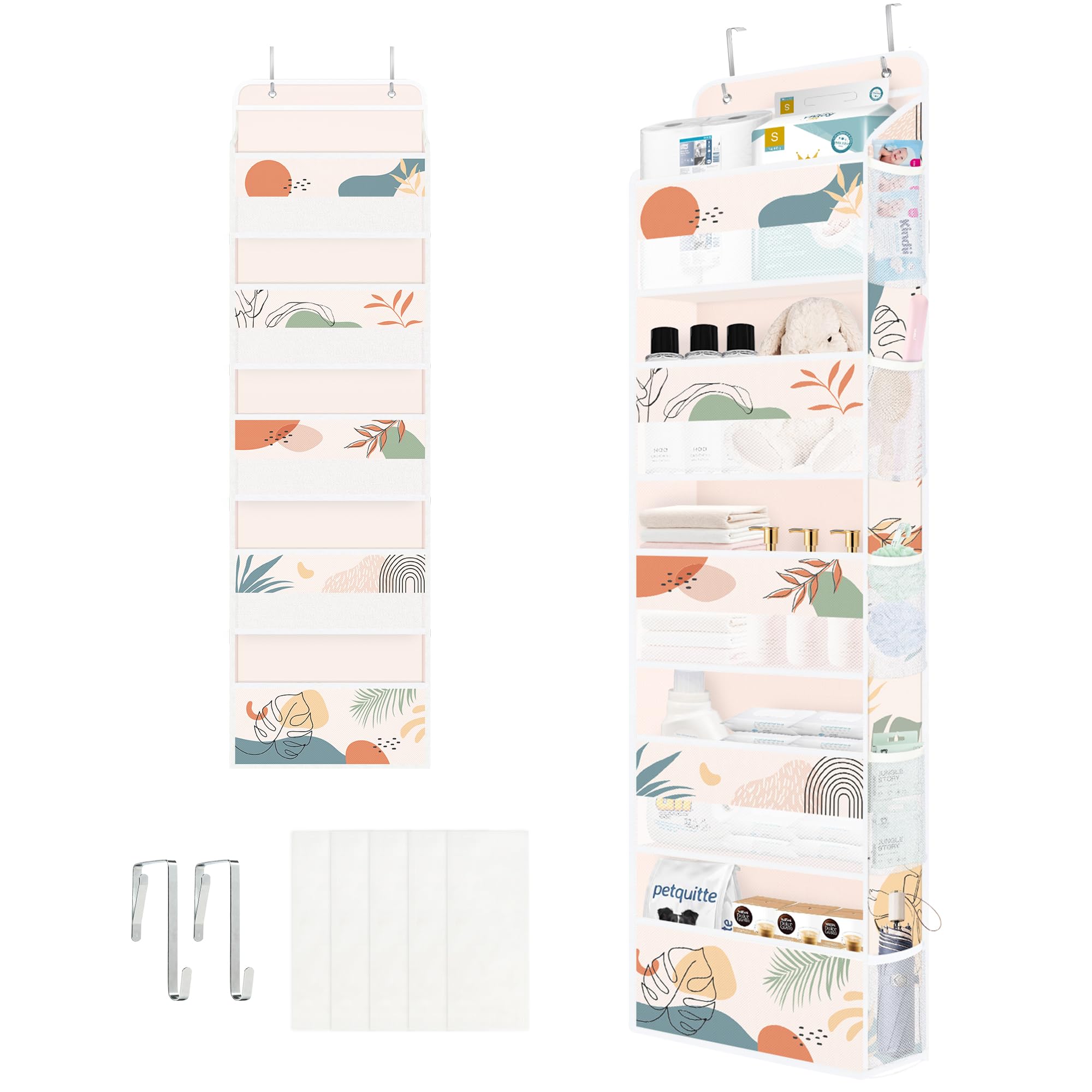 Photo 1 of (see all images) Clastyle Boho Over The Door Organizer Leaf Nursery Hanging Storage Organizer