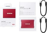 Samsung T7 Portable SSD 500GB USB 3.2 Gen2 Red MU-PC500R/WW view 4