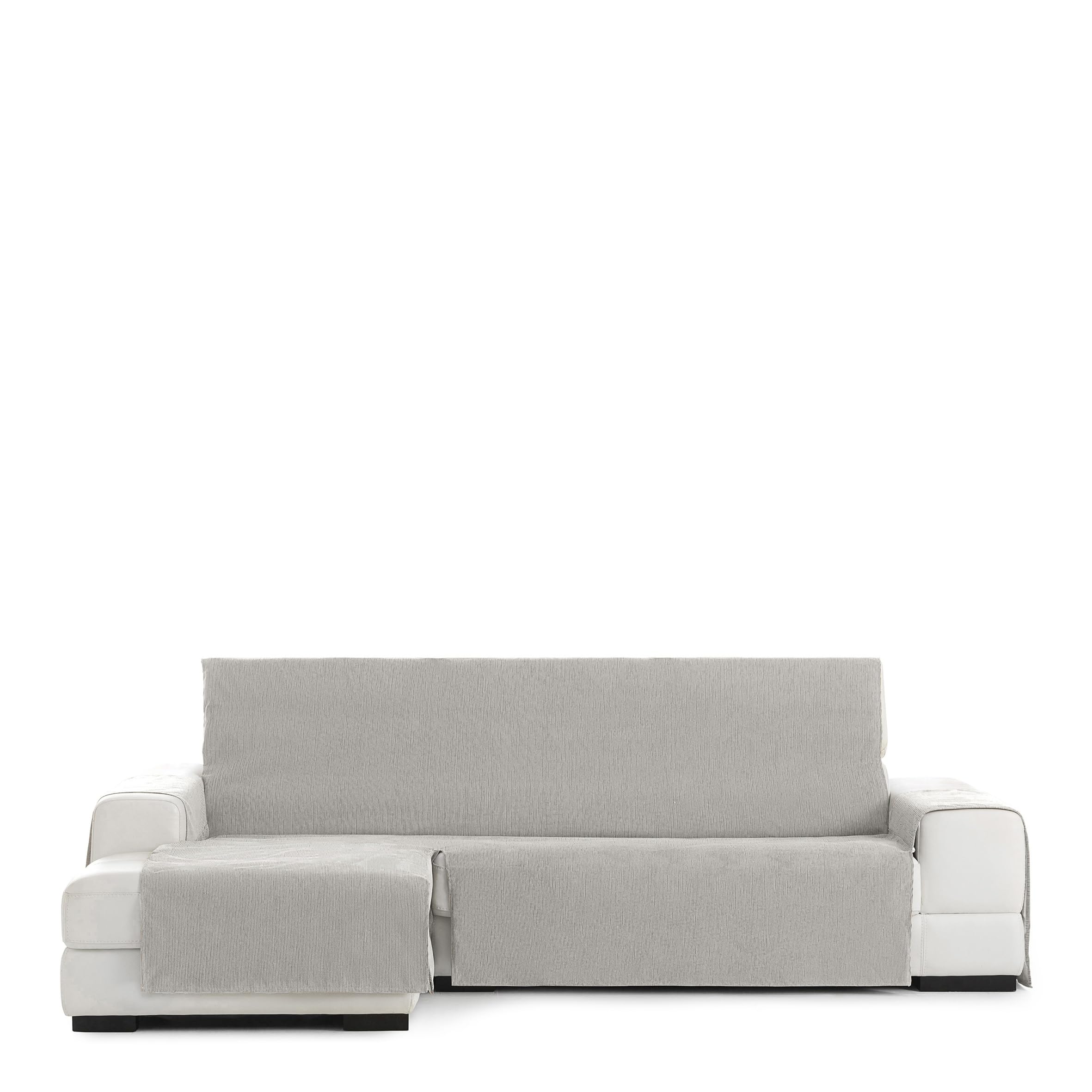 Eysa Rabat practica chaise longue cover 240cm., color 56/light grey, left-frontal view