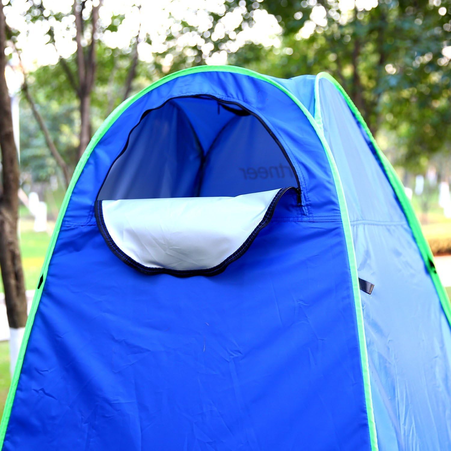 Sportneer Pop Up Camping Shower Tent, Portable Dressing Changing Room Privacy Shelter Tents for Outdoor Camping Beach Toilet and Indoor Photo Shoot with Carrying Bag, 6.25 ft Tall (Blue): Sports & Outdoors