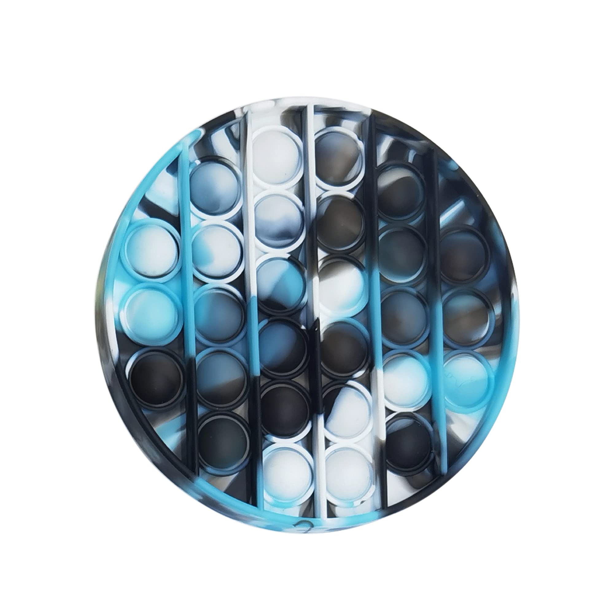 GOODONE2 Stress Reliever Push Pop Bubbles Sensory Fidget Toy, Tie Dye Educational Autism Special Needs Anxiety Relief Toys (Black White Colorful)