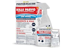 STAR BRITE PERFORMACIDE No-Rinse Disinfectant / Deodorizer for Pet Surfaces | Kills Parvovirus, Ringworm, Feline Calicivirus, Avian Influenza (Bird Flu) Eco Friendly, Naturally Dissipates, Refillable, 32 OZ Kit