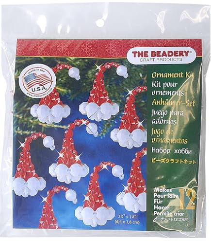 Beadery Kit Ornamenti Di Natale Con Perline – Crea 6 Decorazioni: Stelle, Angeli, Fiocchi Di Neve E Altro