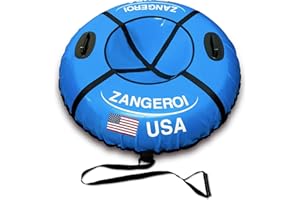 ZANGEROI Snow Tube Snow Tubes Heavy Duty Snow Tube for Kids Adult Snow Tube Snow Tubes for Sledding Snow Sled Sledding Tube Inflatable Snow Tube for Kids Towable Rubber Snow Tube with Cover
