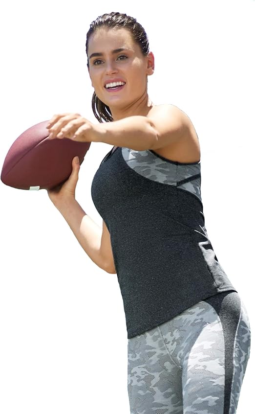 Amazon エステ エヴェン タンクトップ 迷彩柄 フィットネスウェア タンクトップ レディース 黒 グレー St02 フィットネス トレーニング シャツ 通販