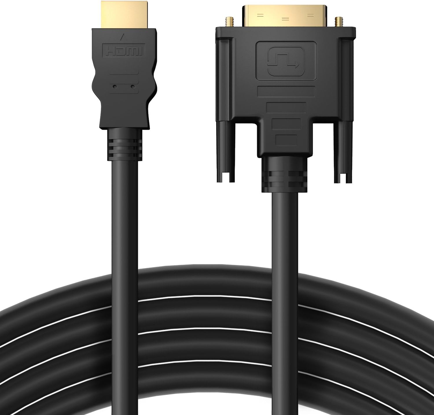 Fosmon HDMI to DVI Cable (6FT / 1.8 Meter) Bi-Directional DVI-D to HDMI Gold Plated High Speed HDMI (Type A) to DVI for HDTV Apple TV - Image 5