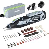 WORKPRO 12V Cordless Rotary Tool Kit for DIY Crafts | 5 Variable Speeds, 114 Quick Change Accessories, for Precision Engraving, Sanding &amp; Polishing Handmade Projects