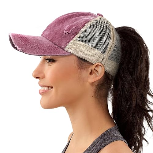 Trucker Hat Ponytail Baseball Cap Amazon Criss Cross Ponytail